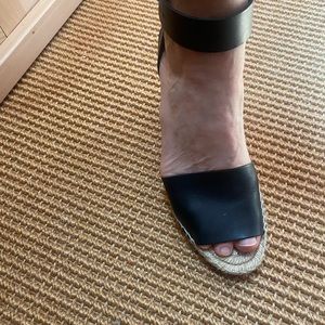 Vince black strappy espradrilles